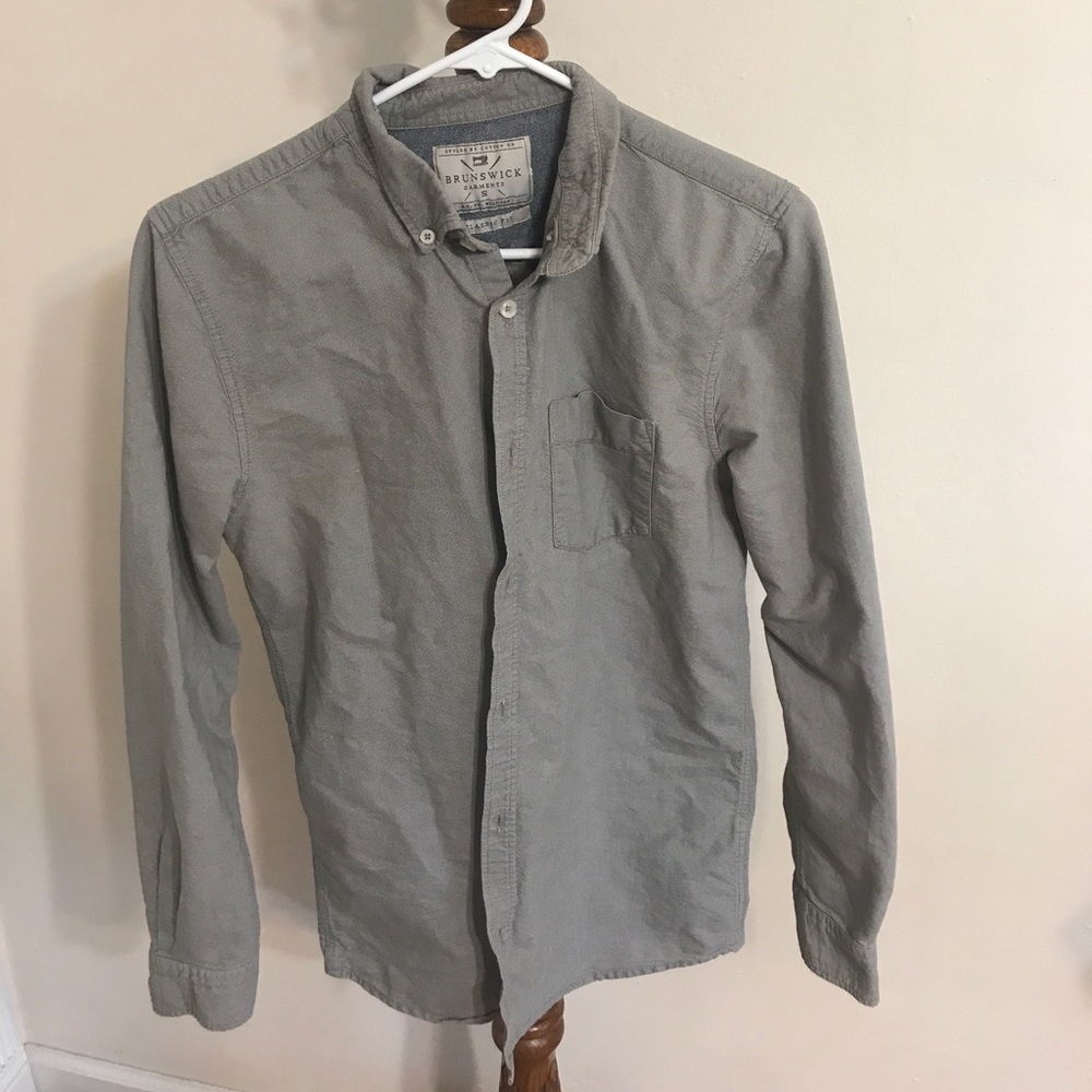 Brunswick grey button down